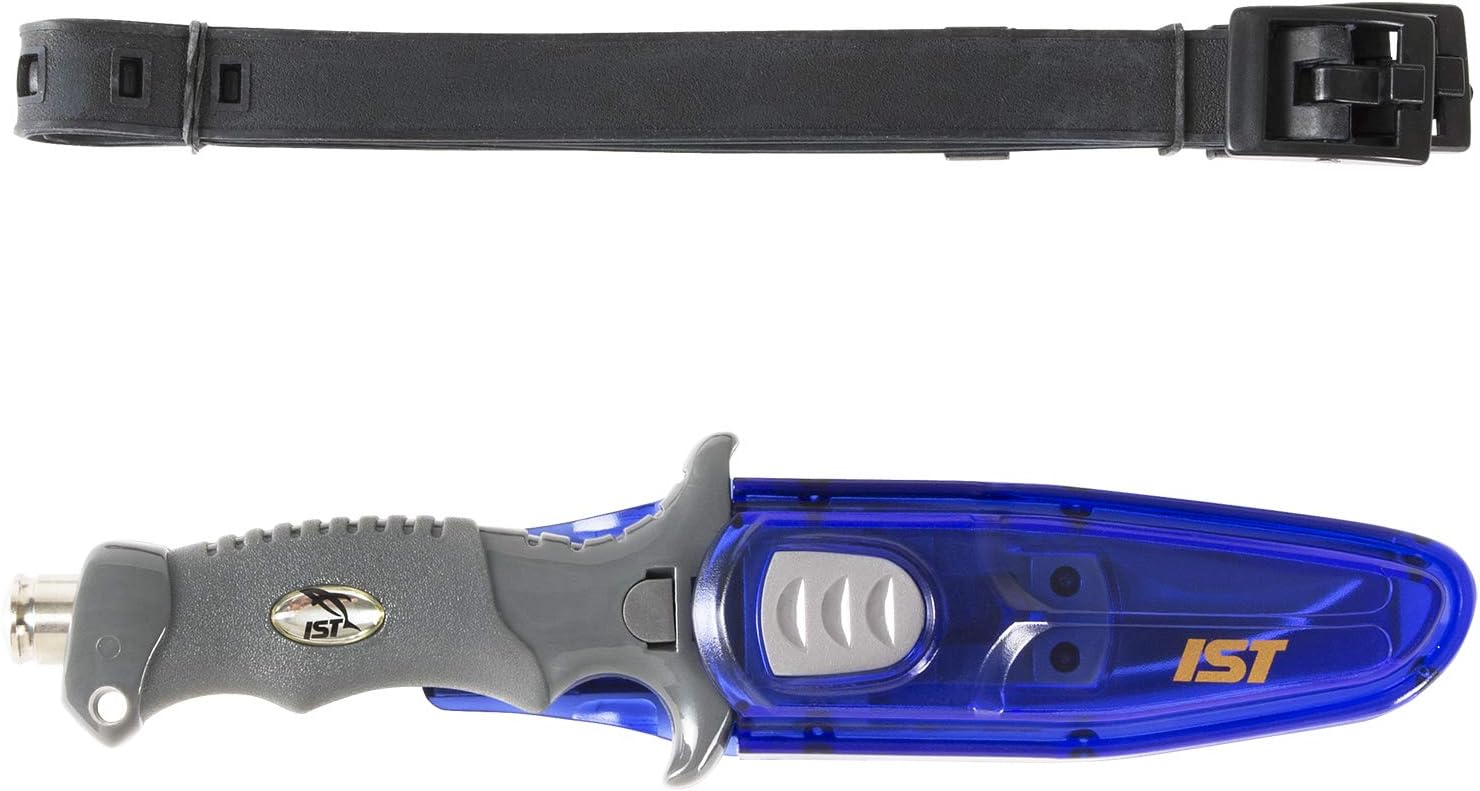 IST K-10 Stainless Steel Dive Knife (Clear Blue)