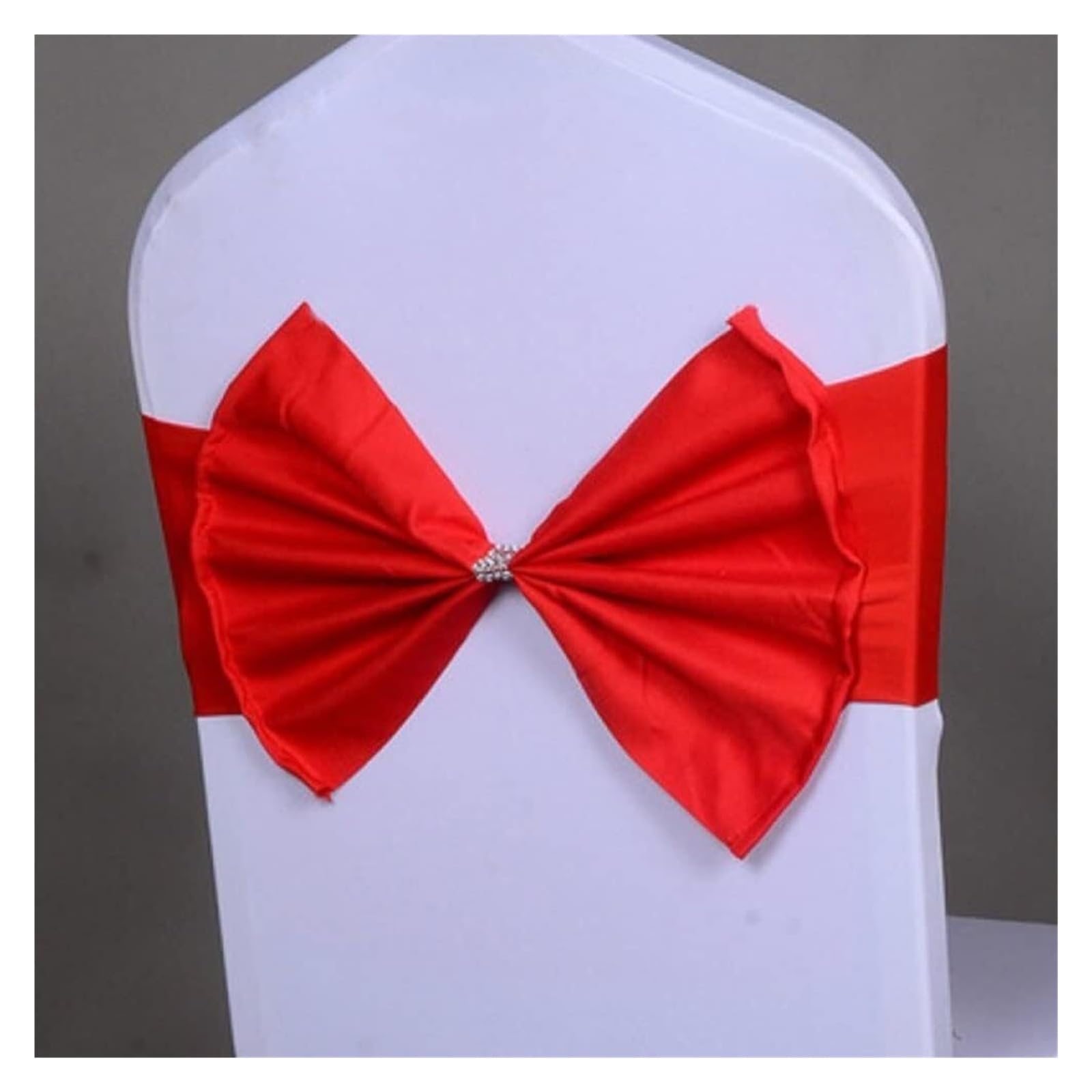 RZQVHBKXWGT chair sashes,10/50/100pcs/set Chair Bowknot Wedding Sashes Decoration 12 Colors Bow Knot Ties For Party Banquet,red,10 pcs (Color : Blu, Size pcs)(Red,10 pcs)