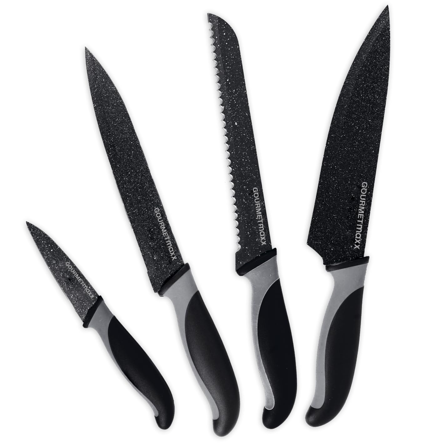Set Coltelli da Cucina 6 Pezzi con Rivestimento Ceramico, Lame Ultra-Affilate Antiaderenti e Pelapatate Incluso per Taglio Preciso e Uso Professionale