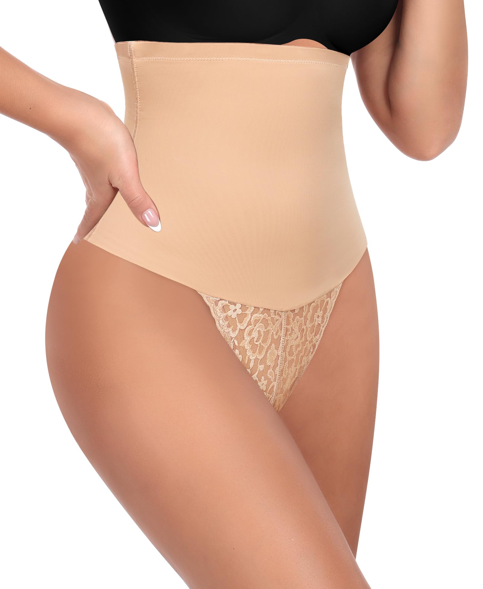 Womens Thong Shapewear Mid to High Waisted Shaper Thong WN0017
