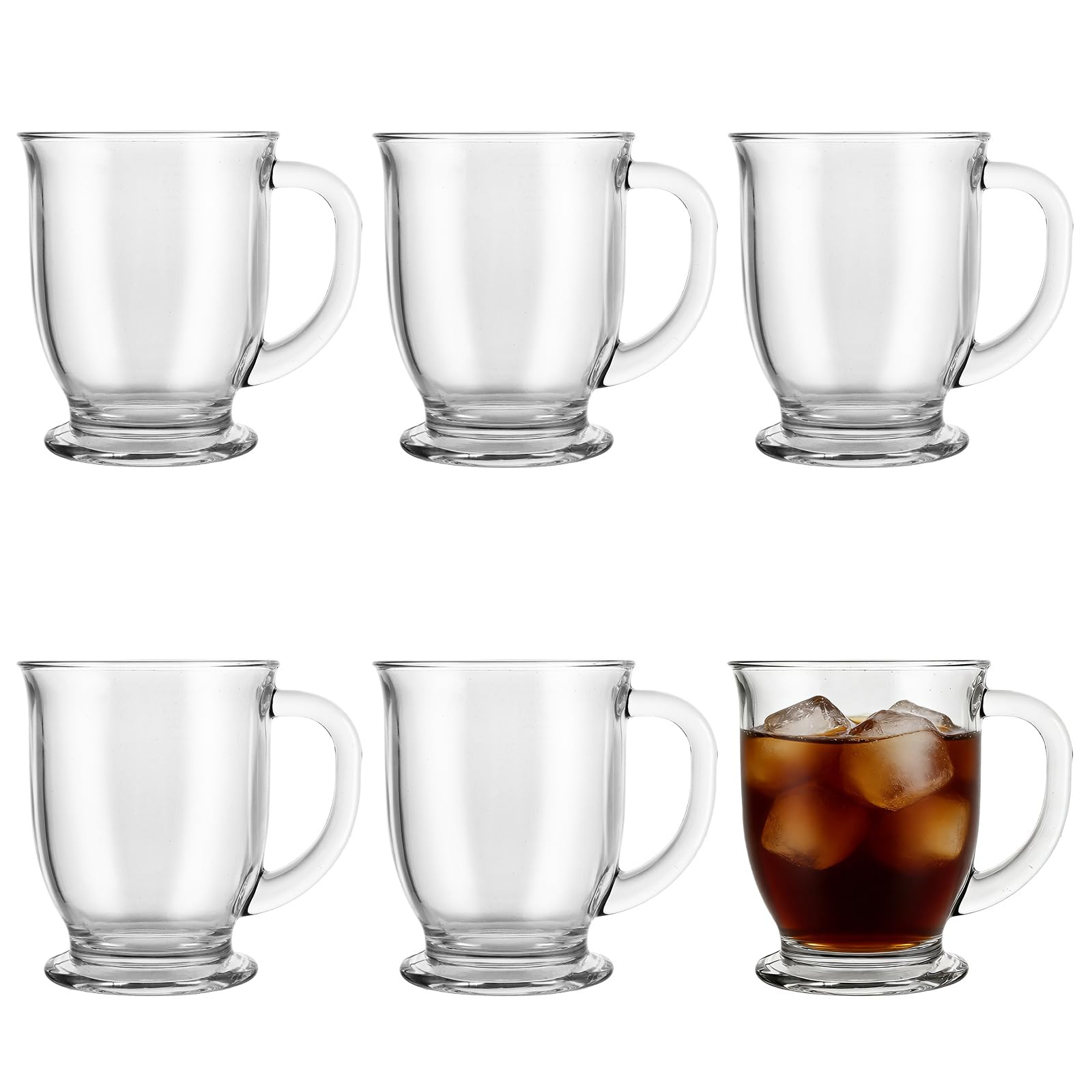Verres à café irlandais anti-brûlure 450 ml avec anse pour cappuccino