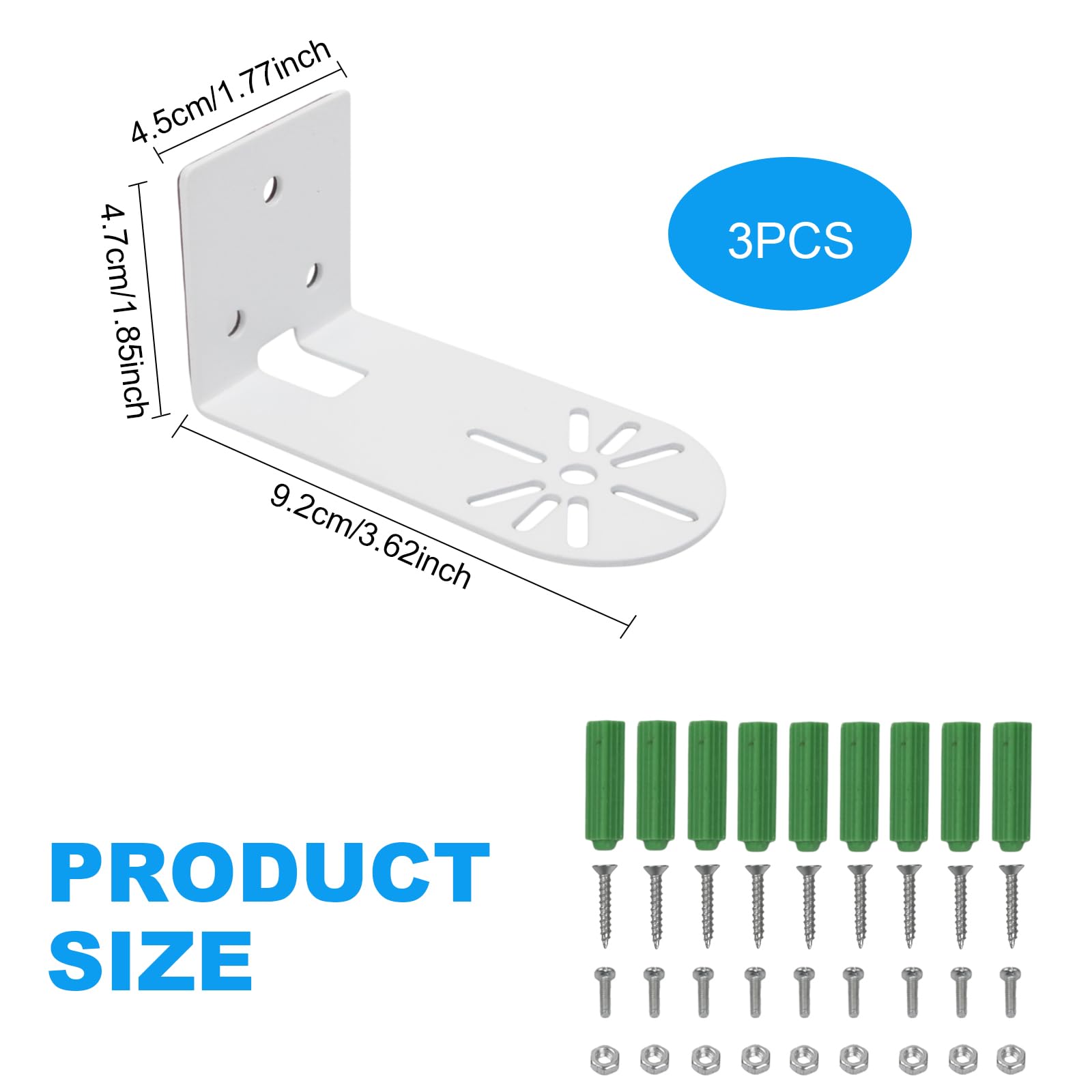 Staffa Di Montaggio Per Telecamere Di Sorveglianza - 3 Pezzi, Regolabile, Per Parete O Soffitto - Foto 5