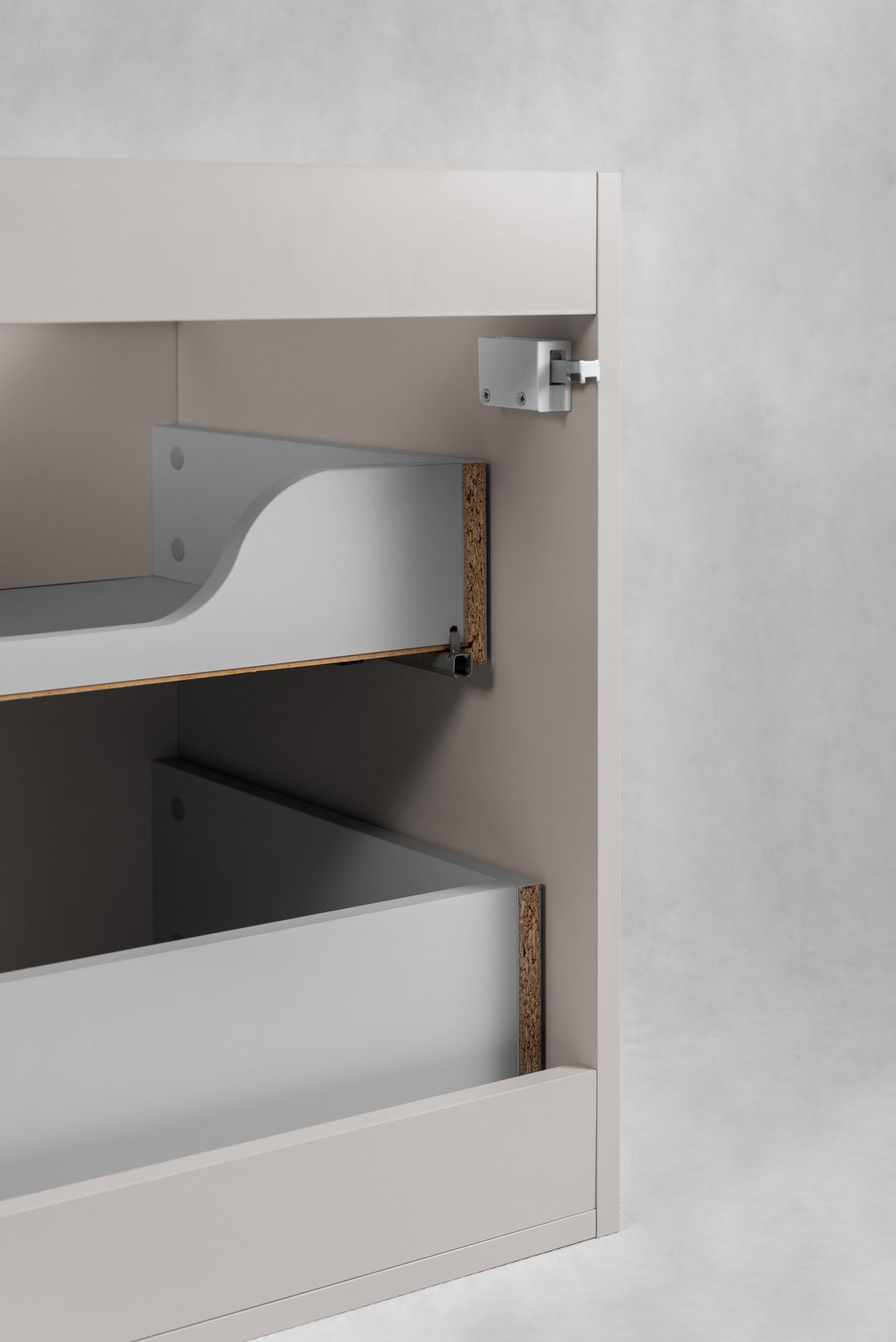 3xE living Mobile Bagno Sottolavabo Sospeso 120 cm, con Piano, Nera, Maniglie Nere, 120 x 46 x 57 cm