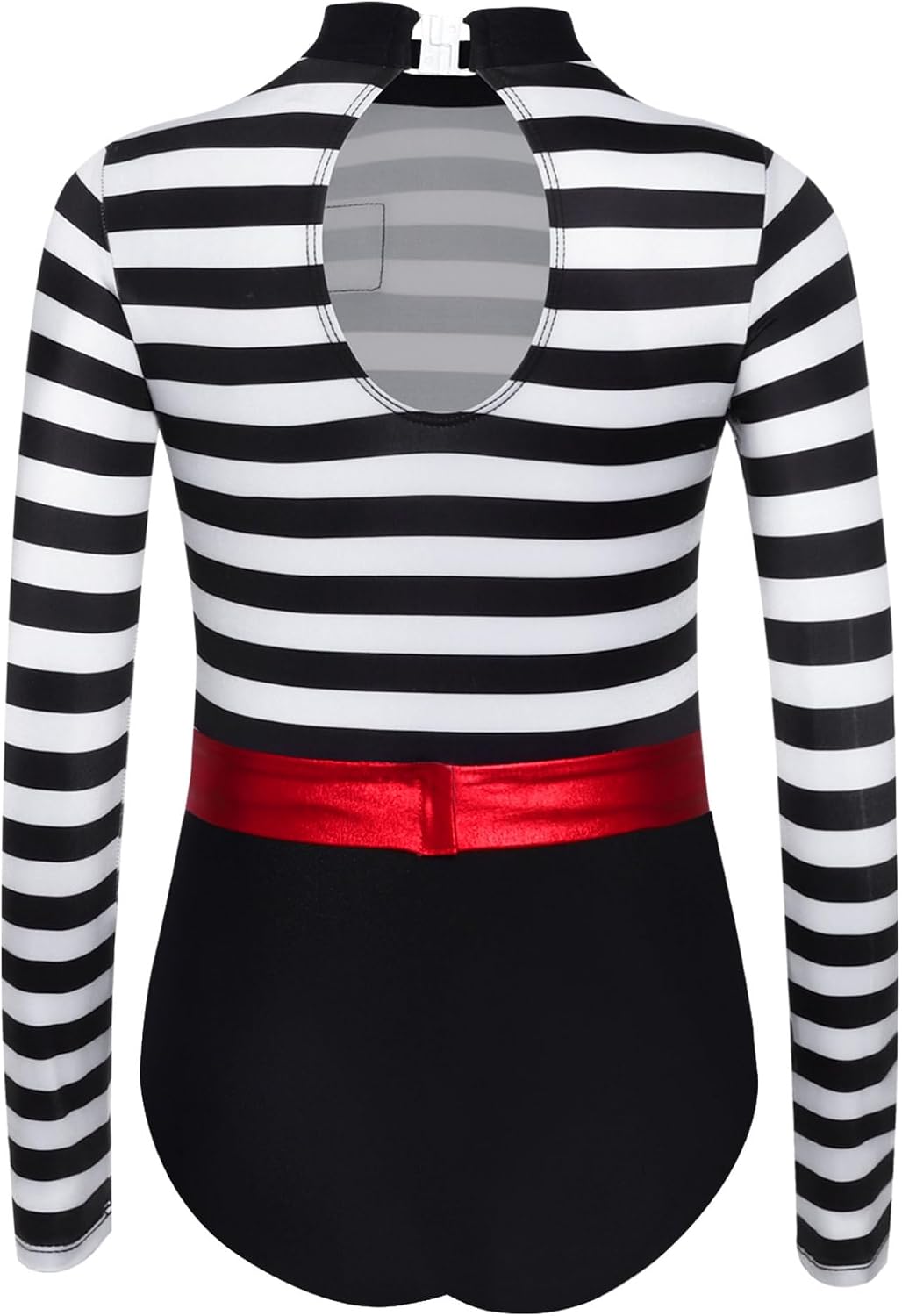 Jelory Stripe Gymnastics Leotards for Girls with Hat Prisoner Outfits Dance Unitards 6-16 Y