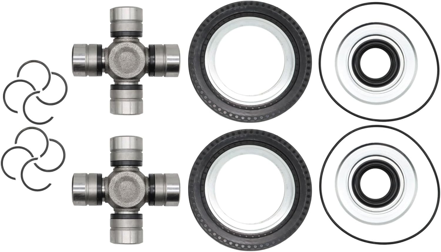 Front Axle Seal Greasable U Joint Kit Compatible with 250 350 Super Duty 2005-2015 Replace 2014835 2017426 54983 SPL55-3X 25-332X 2023068