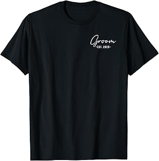 Groom Est. 2025 Matching Getting Ready Bride Groom Wedding T-Shirt
