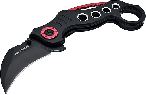 Regalo para el padre,Cuchillo de garra de raptor afilado de caza,Cuchillos de bolsillo plegables asistidos por resorte