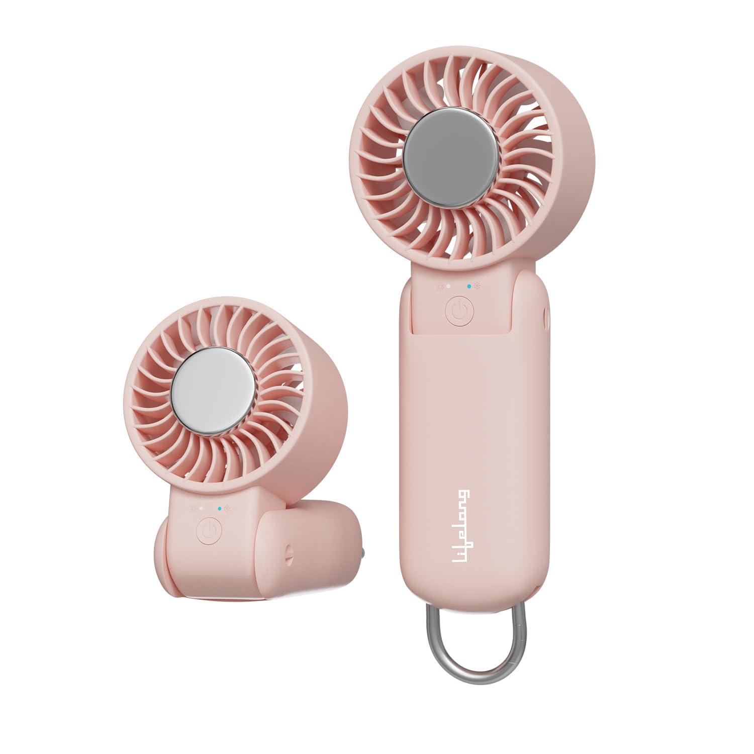 Lifelong Hand Fan with Ice Touch | Portable & Foldable Rechargeable Fan with 2000mAh Battery, 5 Speed Settings,Type-C Charging, Powerful Cooling, Start with Long Press, Non-Slip Base, Travel Friendly discount deal