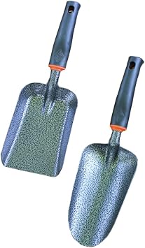 UPKOCH 2Pcs Thickened Iron Gardening Shovel Reliable Soil Loosening Tools for Easy Planting and Fertilizing Comfortable Grip for Efficient Garden Work