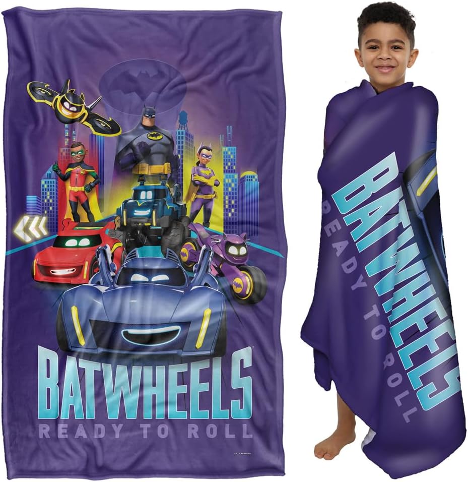 Batwheels Blanket, 50"x60" Bam Coming at You Silky Touch Super Soft Throw Blanket