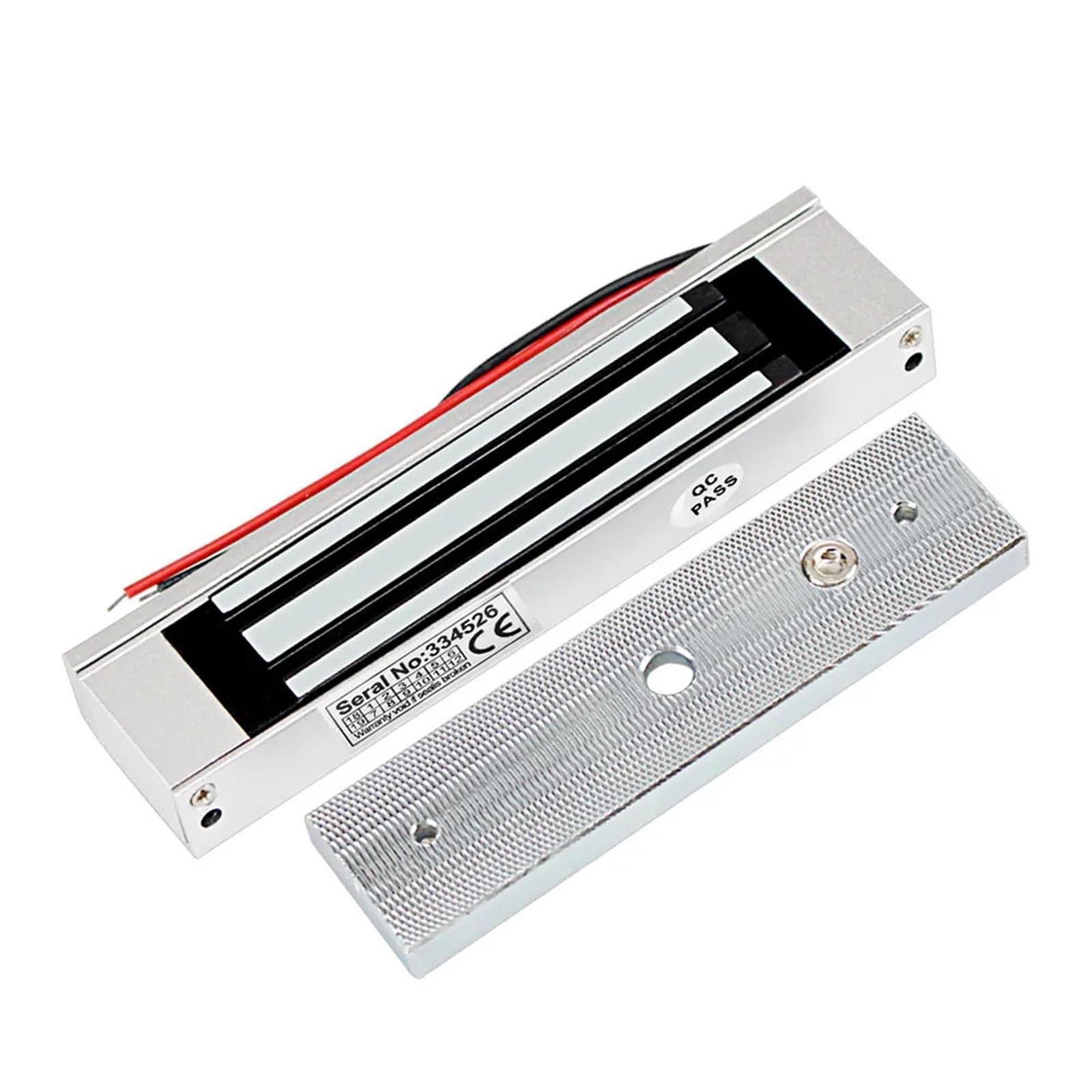 Cerraduras electromagnéticas de 180KG/350lbs, Cerradura magnética eléctrica de 12V, Soporte ZL U for electrónico de Control de Acceso de Puerta a Prueba de Agua(Lock with ZL Bracket)