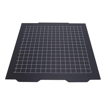 3D Printer Build Plate, 3D Printer Parts & Accessories Double Sided Carbon Fiber PET Powder Coating PEI Spring Steel Sheet 365 X 365mm for XL