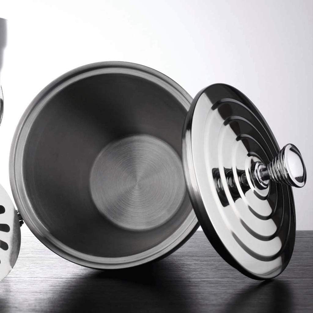 Ice Buckets with Stainless Steel Tongs, Wall Bucket with Lid,Silver Wine Chiller for Bar for Camping(Small)