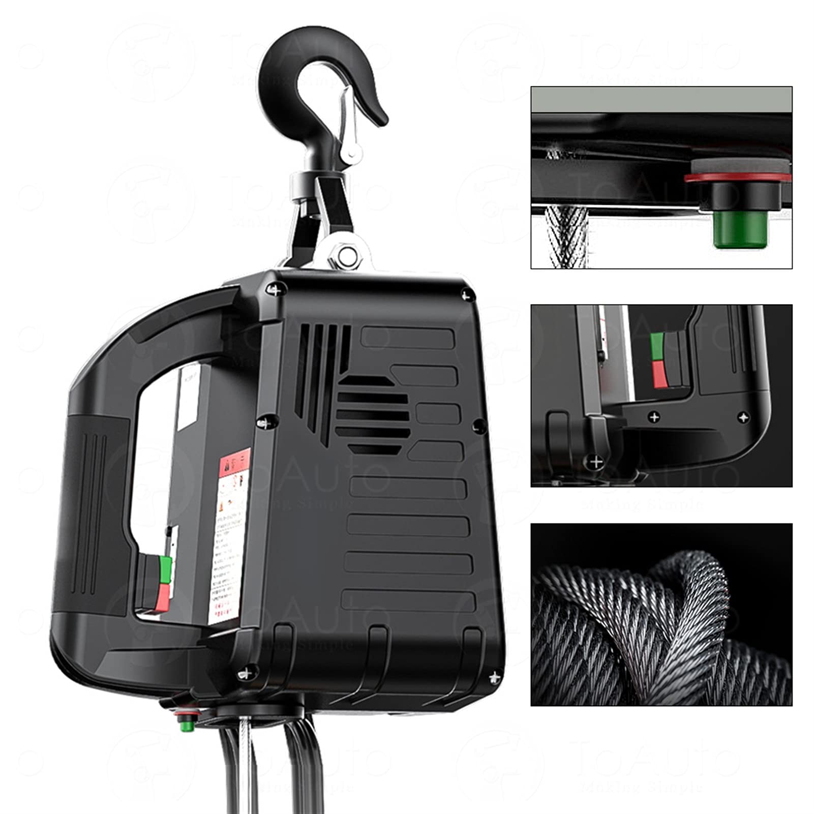 Wyciągarka Przyczepy, 100 kg / 200 kg / 300 kg Przenośny dźwigowy podnośnik elektryczny do samochodów, Ulepszenie domu, obsługa ładunków, Warsztat produkcyjny Podnoszenie(100Kg)