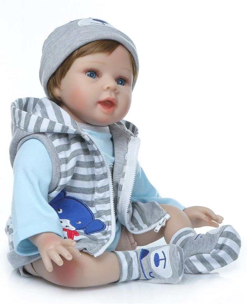 Rеvіеw Realistic Reborn Baby Dolls Boy Soft Silicone Touch Vinyl Dolls Blue Outfit 22 Inches Real Life Baby Dolls Frее Shірріng 🛒 Realistic Reborn Baby Dolls Boy Soft Silicone Touch Vinyl Dolls Blue Outfit 22 Inches Real Life Baby Dolls