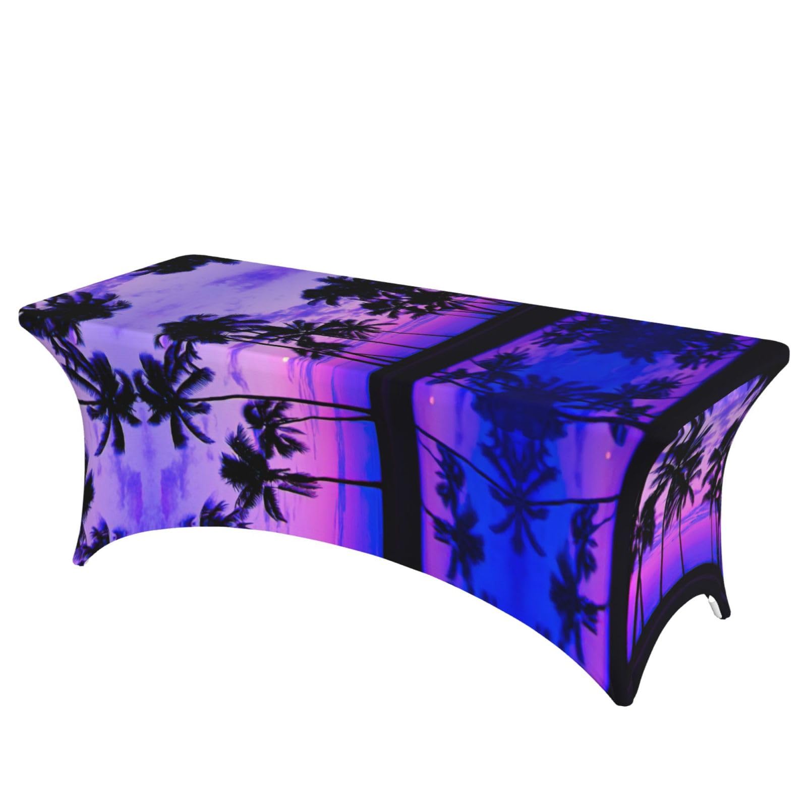 Housses de table extensibles rectangulaires élasthanne imprimé 1,8m