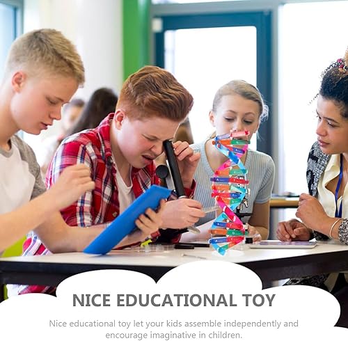Miniatura 4 de Housoutil 2 modelos de ADN Kit de enseñanza de ciencia de doble hélice - Modelo educativo de genes DIY para niños, ideal para el aprendizaje en el