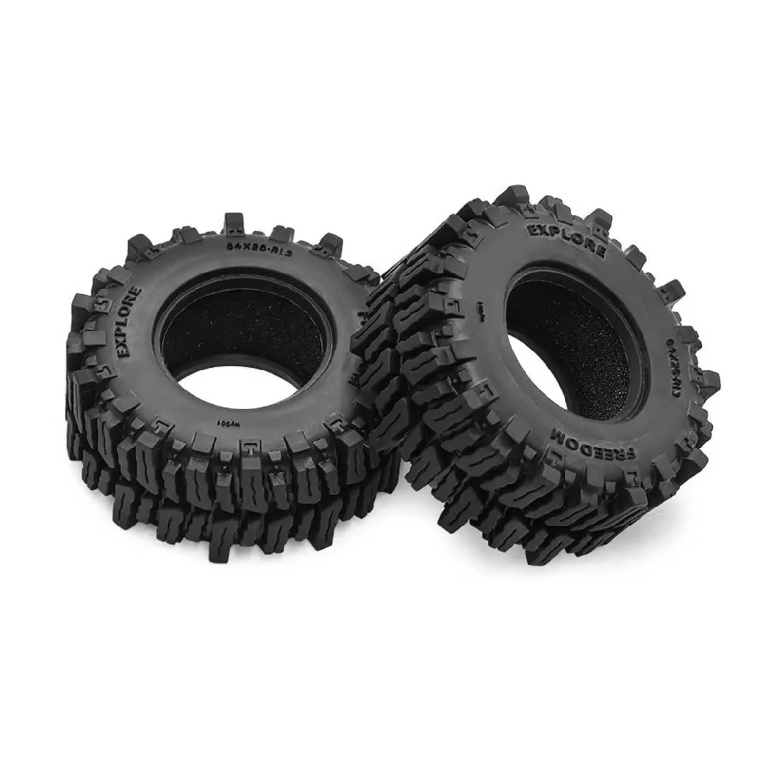 RC Coche NeumáTico Piezas para TRX4M para SCX24 AX24 para FCX24 1/18 1/24 4 Piezas Neumáticos Goma Blanda 64 Mm Y 1,3" para Alto Agarre Coches RC Todoterreno Accesorios Repuestos