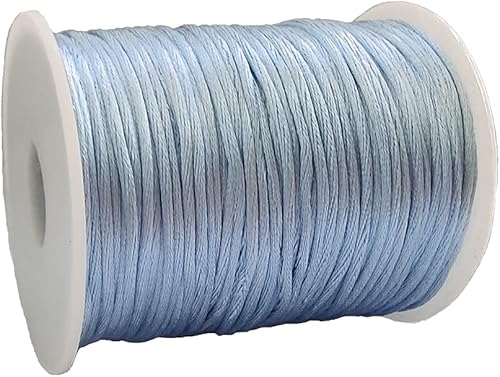 Vista 203 de Cuerda de nailon satinado de 0.059 in para pulseras de macramé, nudos chinos, collares, joyería de 109 yardas (gris plateado) Gris