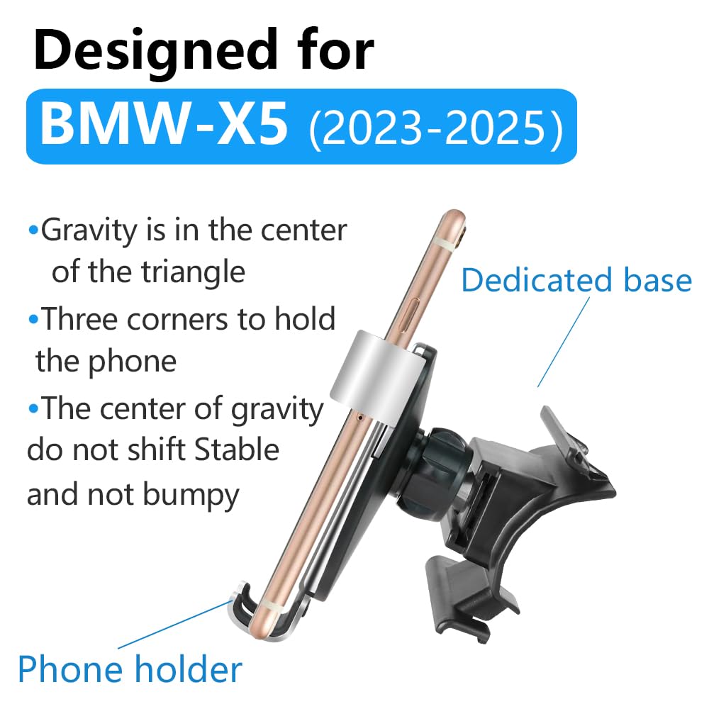Zchan Car Phone Holder For BMW X1, X2, 2022-2016, 2018-2023 - Magnetic Car Mount, Air Vent Mount, Custom Fit For All Phones
