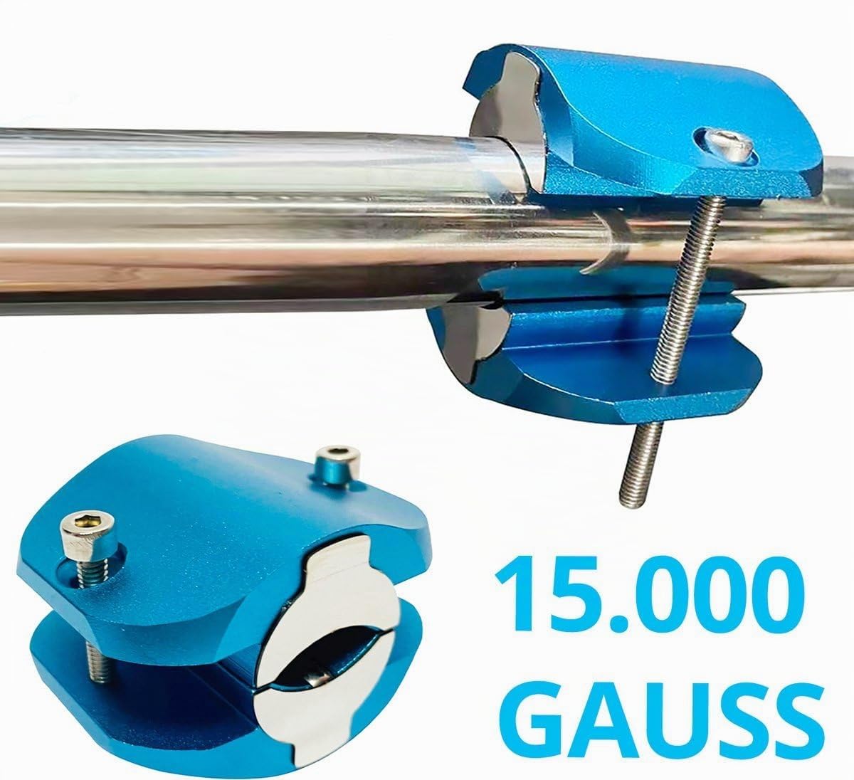 Addolcitore magnetico per acqua – 15000 GAUSS – Decalcificante per acqua – Blu – Filtro per acqua – Magnete – Decalcificazione delle tubature