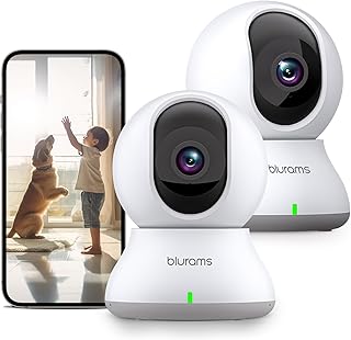 blurams Telecamera Wi-Fi Interno,2K Videocamera Sorveglianza,2.4g & 5g, Rotazione a 360°,Visione Notturna, Tracciamento de…