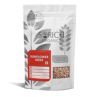 Sorich Organics Sunflower Seeds 900g - Raw Sunflower Seeds for Eating | Healthy Snacks | Immunity Booster | Rich in Vitamin E & Selenium | High Protein Diet Food | Antioxidants Rich - image, photos