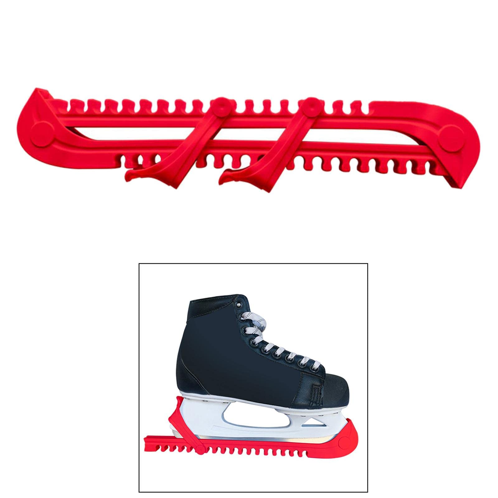 Lot de 5 protections universelles pour patins à glace Rouge 345 x 65 x 18 mm