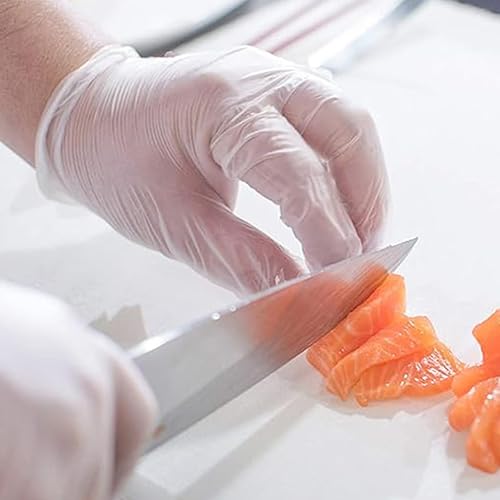 Miniatura 10 de Basic Medical - Guantes de examen de vinilo transparente, sin látex y sin polvo, VGPF-3004 (caja de 1000), extra grandes