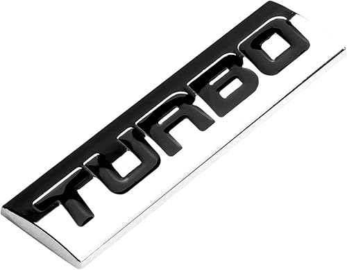 Miniatura 4 de Emblema de metal con logotipo de letra negra "Turbo"