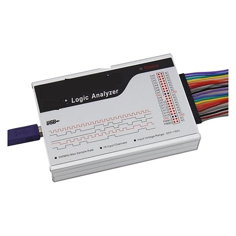 Logic Analyzer LA5016 USB Logic Analyzer 16 Channels 500M Max Sample Rate 10B Samples Debug Tool Spectrum Analyzers