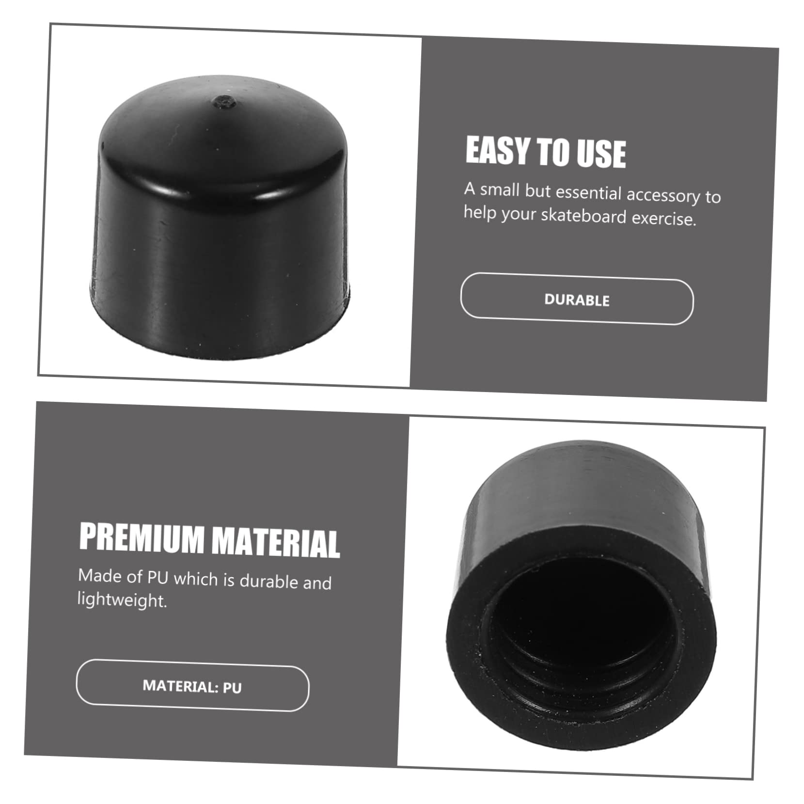 TOYANDONA Repuesto para Camiones de Monopatín Accesorios de Reemplazo de Copas de Pivot para Skateboard Color Negro Compatible Mayoría de Camiones de Skate