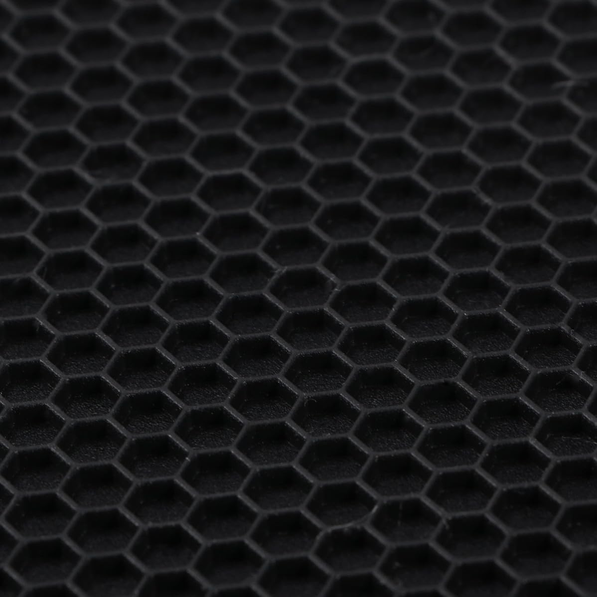 Square Honeycomb Silicone Hot Pad Non Skid Wipe Clean Black