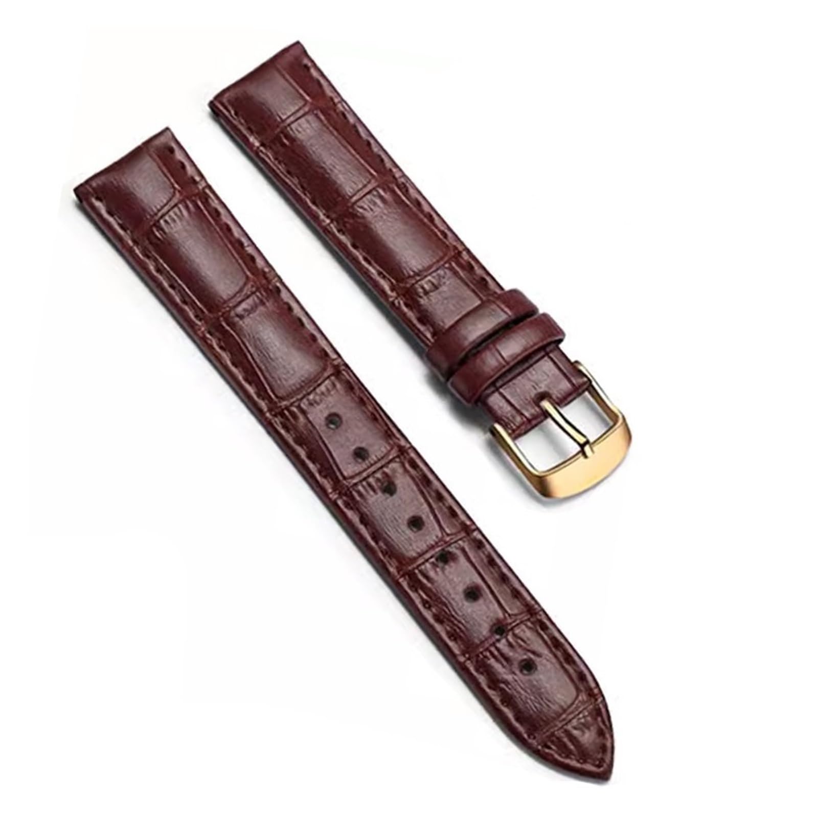 Correa de reloj cuero EDVTK35 accesorios de 18mm 20mm 22mm hebilla oro negro 6
