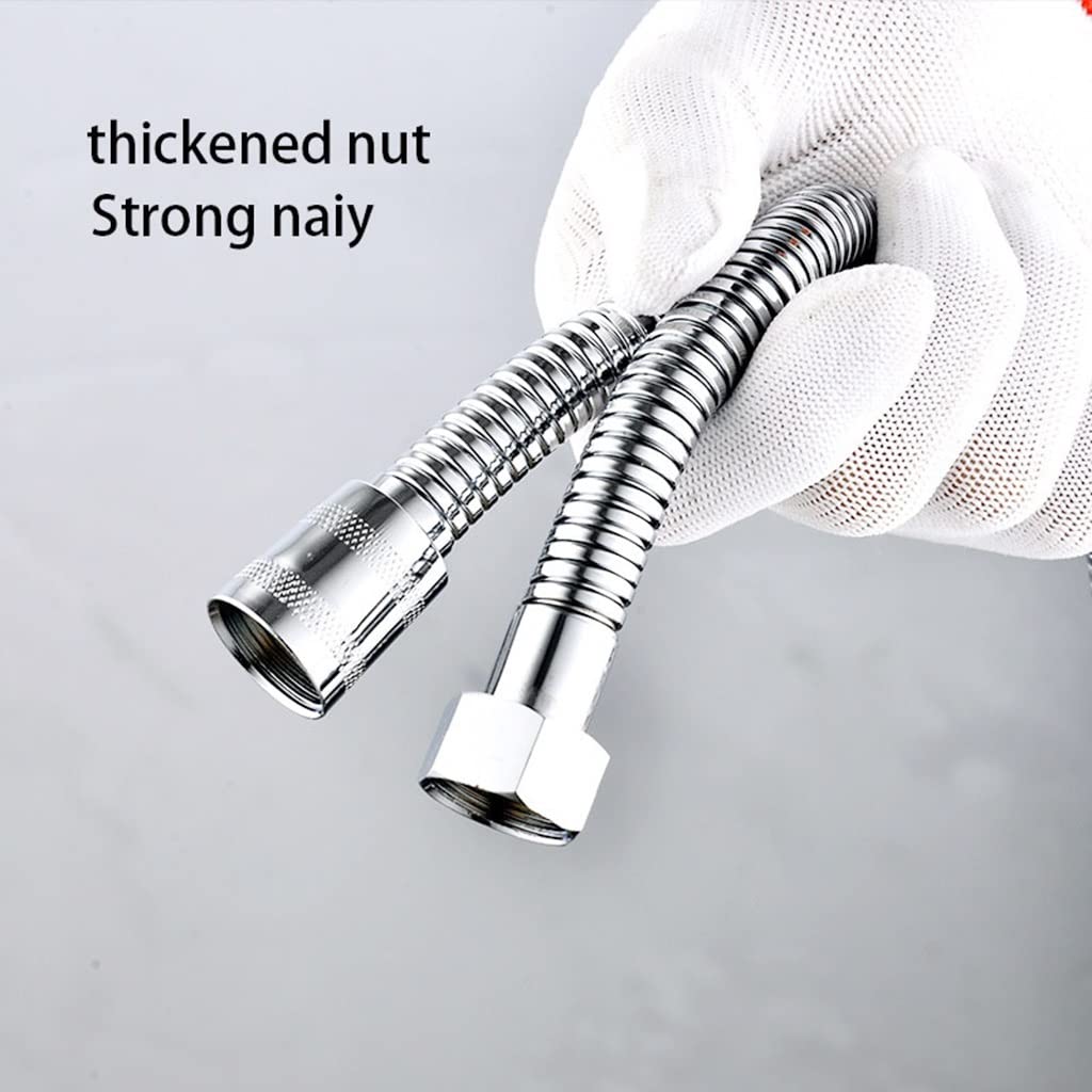 Tubo de ducha antitorsión, Ducha flexible de acero inoxidable, manguera larga for ducha, extensión de manguera de agua, tubería de plomería, tubo de tracción, accesorios de baño(1.5m)