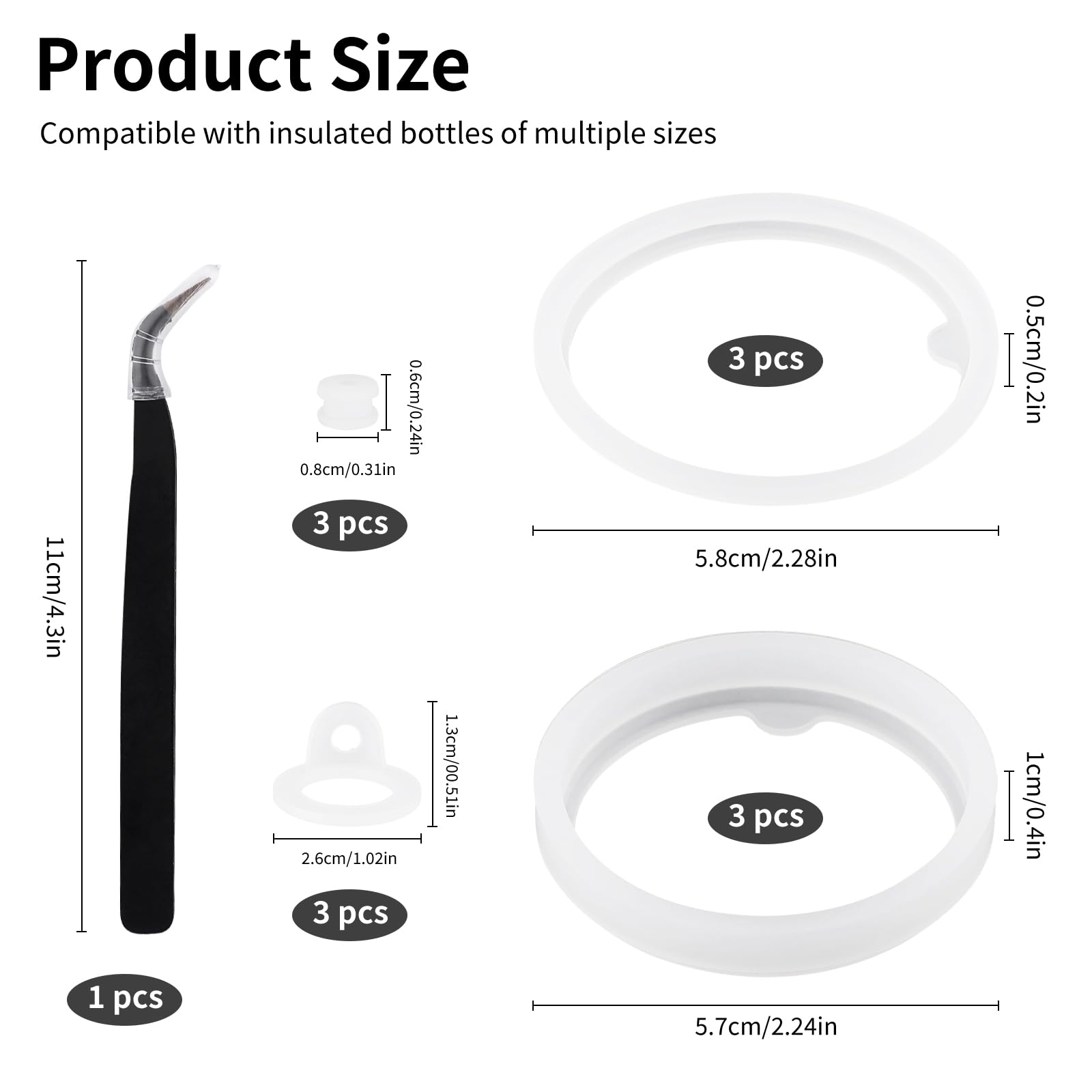 6 Pz Guarnizione Bottiglia D'acqua Di Ricambio Per Sigillo A - Foto 8