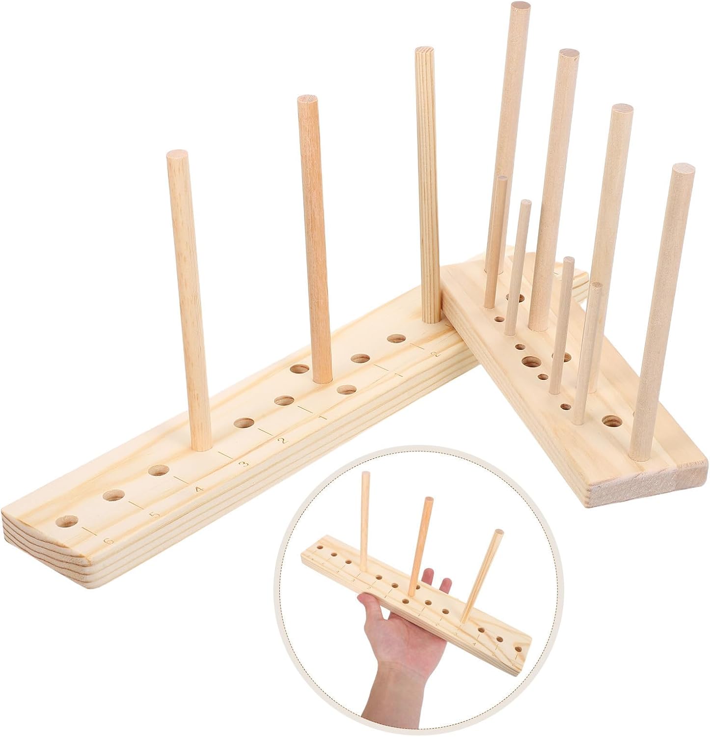 2pcs Wooden Ribbon Bow Making Tool for DIY Creative Projects Beige