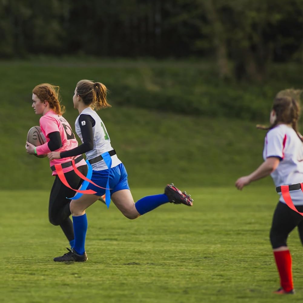 Grüner Flag Football-Gürtel für Jugendliche, Touchdown-Spiel, Capture The Flag, Streamer, Taillenflagge