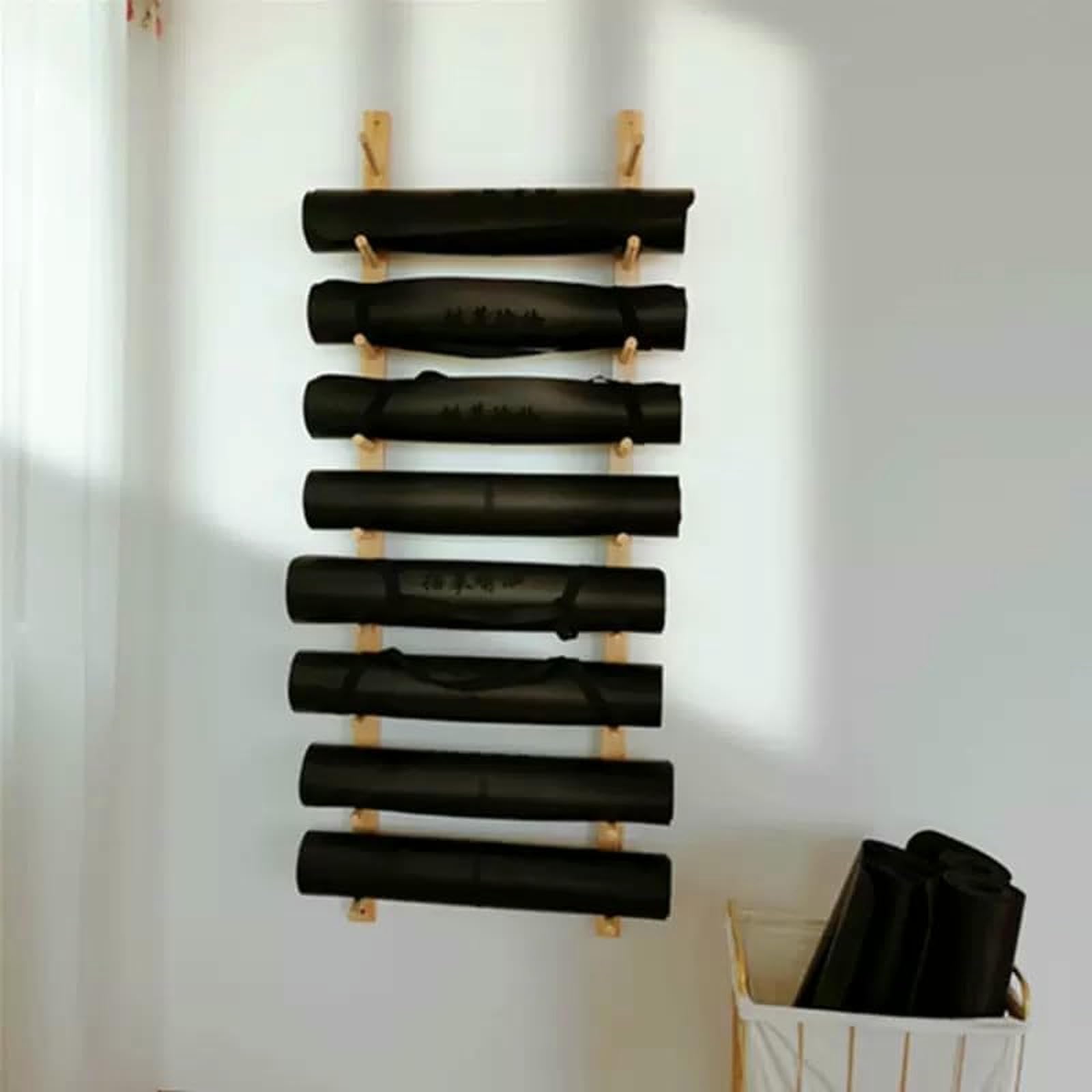 Porte-tapis de yoga mural pour éviter les tapis déformés et encombrants