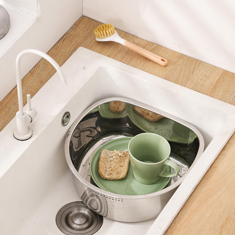 Bassine à Vaisselle en Acier Inoxydable - sans Plastique - cuve à Vaisselle 8 litres