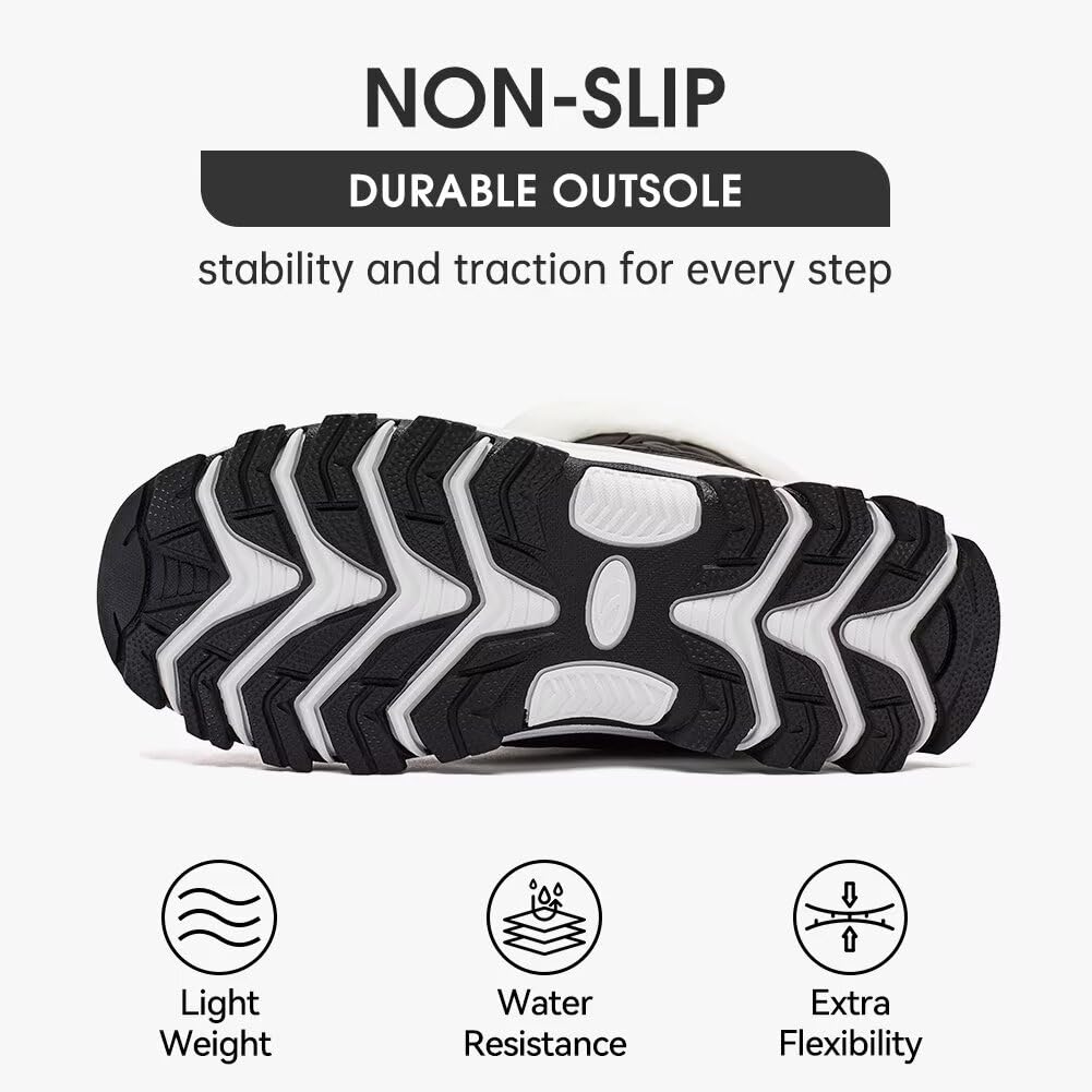 HOBIBEAR Schneestiefel für Frauen Wasserdichte Wanderstiefel für Damen Winterstiefel Warm