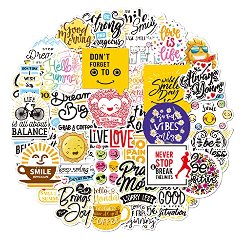 Inspirierende Aufkleber, 50 Aesthetic Sticker, Vinyl Wasserdicht Aufkleber,langlebig aufkleber kinder, Scrapbook Stickers, Laptop Sticker für Jugendliche, Studenten, Lehrer Cover