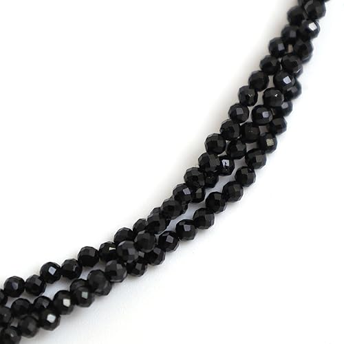 Miniatura 2 de Gempires Mother's Day Gift Black Spinel Triple Layered Beaded Necklaces for Women, Choker Style, Black Crystal Necklace, Handmade Jewelry, 14k Gold