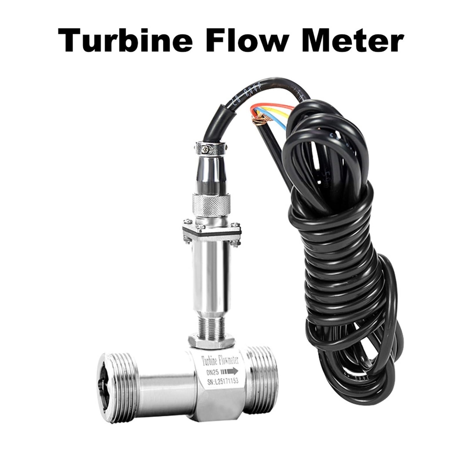 Medidor de flujo ultrasónico, medidor de flujo de alta precisión, medidor de impulsos, diesel, alcohol, aceite, sensor de flujo de agua de 1/2 1", medidor de flujo de turbina(Dn10