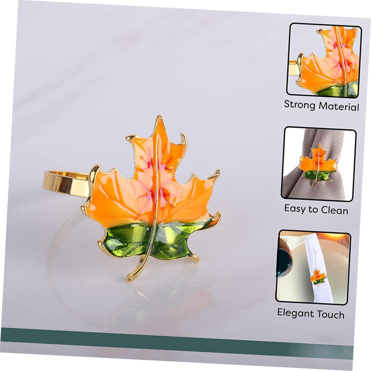 TOPBATHY 12stücke Festival Serviettenringe Dekorative Tischaccessoires Für Thanksgiving Und Feiern Hochwertige Serviettenhalter Mit Blattdesign Für Festliche Anlässe