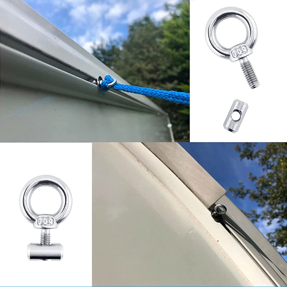 Edelstahl Markisen Schienenstopper Set - 4 Stück M4 Für Wohnmobil Und Camping