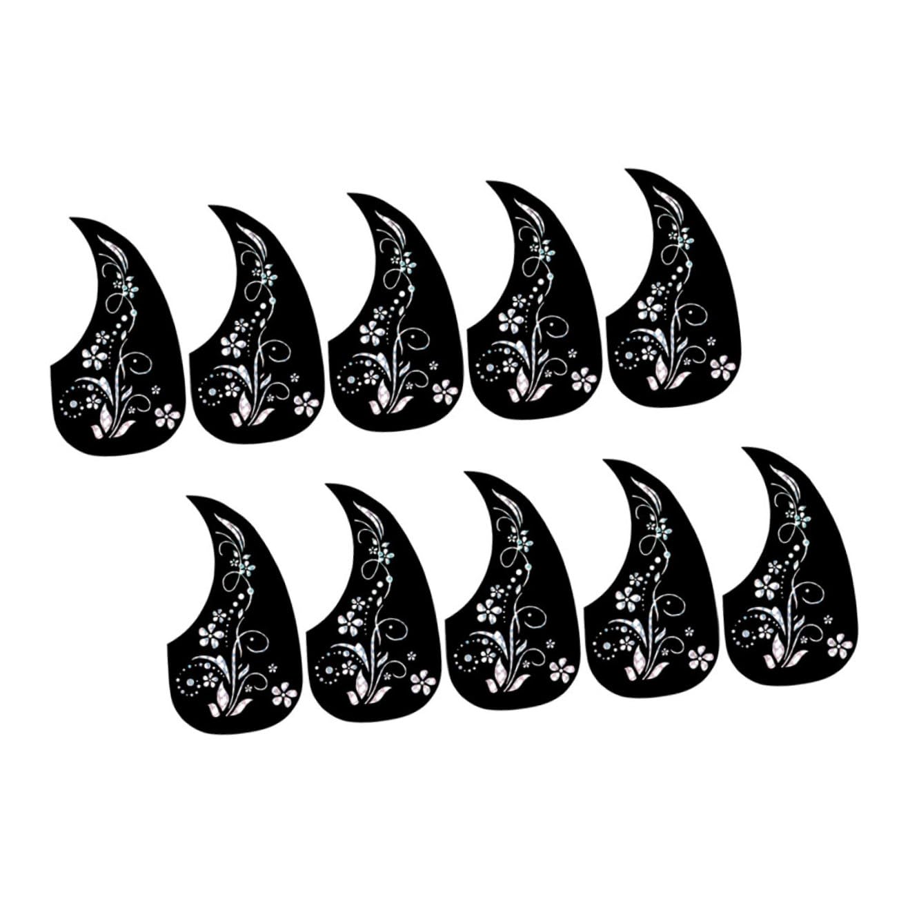 Sosoport 10Pcs Acoustic Guitar Pickguard Replacement Lightweight Scratch Resistant Plate for Acoustic Guitars Easy Installation Unique Design Durable Guitar Accessories