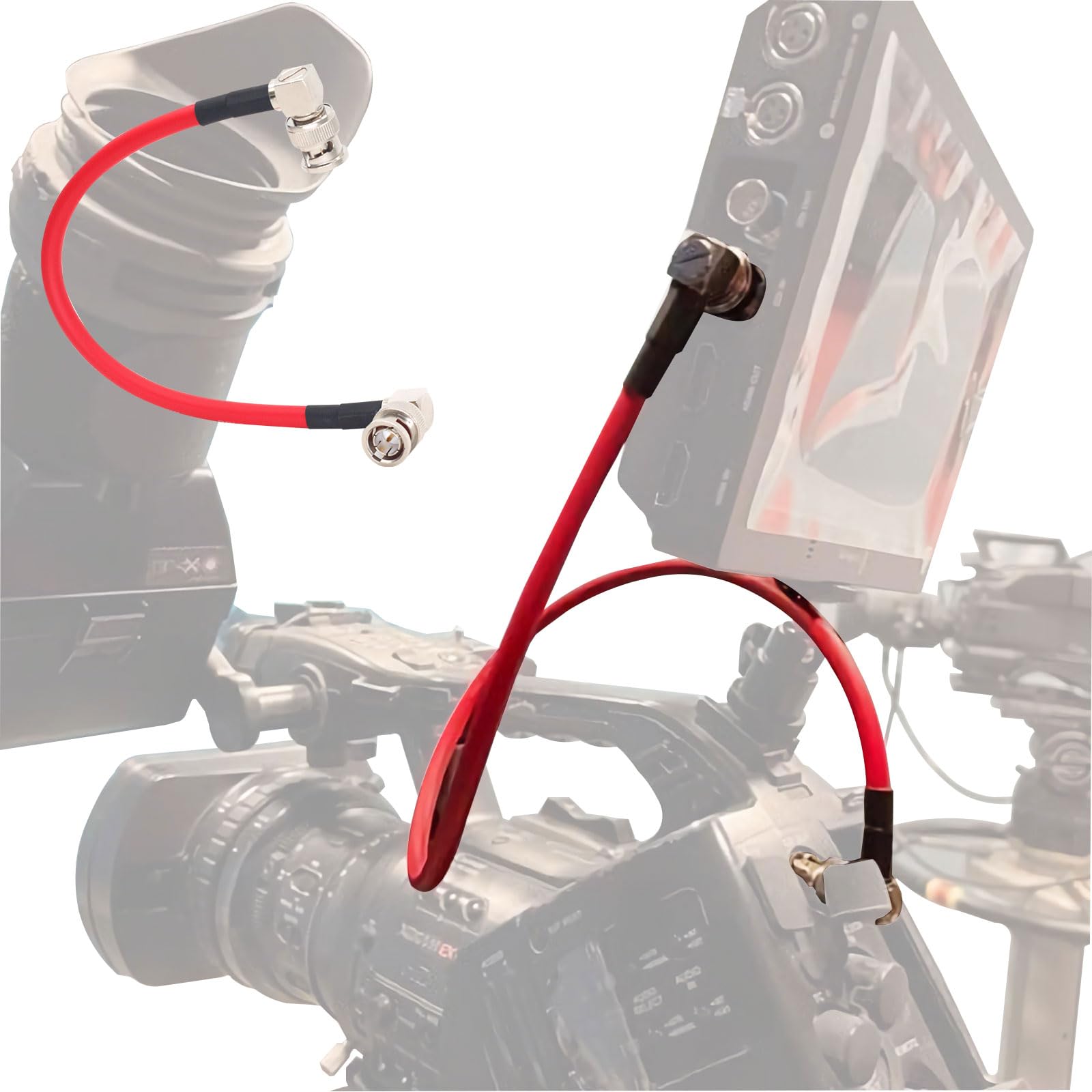 DF DIGITALFOTO 12g SDI Cable, BNC Coaxial 12G HD-SDI, 75Ω BNC Male to Male L-form