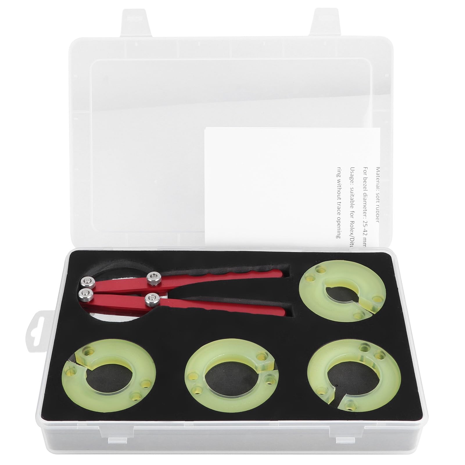 Kit di Riparazione per Orologiai Kit di Strumenti per Riparazione Orologi Set Orologi Set 4 Anelli in Gomma Morbida Aprire la Lunetta Dell'orologio del