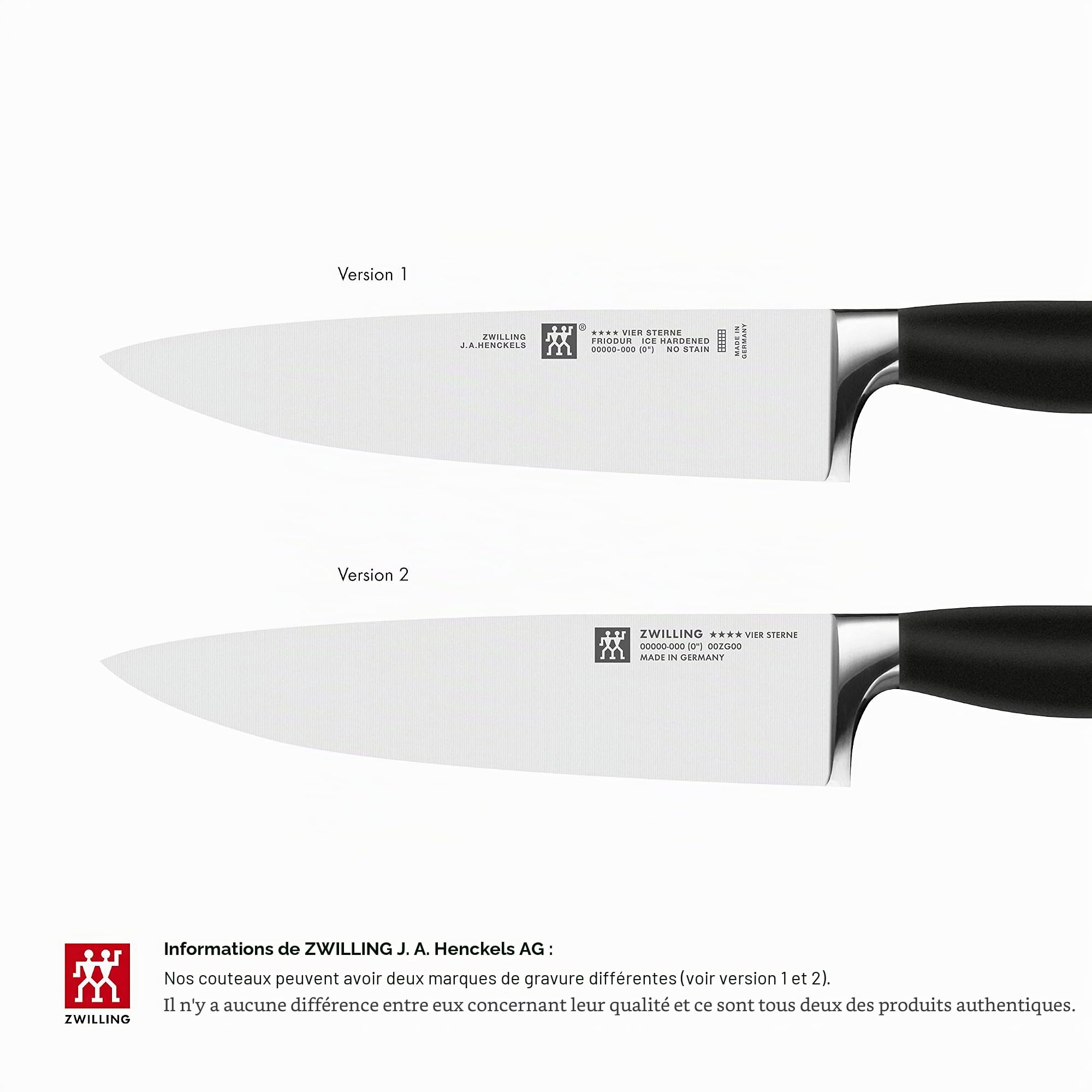 ZWILLING Bloc de Couteaux (6 Pièces), Bloc en Bois de Hêtre, Couteaux, Acier Inoxydable Spécial, Manche Plastique, série Four Star